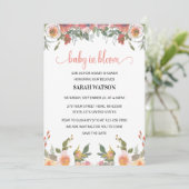 Baby in Blütenfarbenfloraldusche Einladung (Stehend Vorderseite)