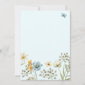 Baby in Blütenfeder Wildblume Babydusche Einladung (Rückseite)