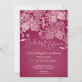 Baby in Blütenfrühlingsdusche Einladung (Vorderseite)