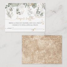 Baby in Blütengrün & Gold Baby Duschdieger