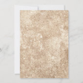 Baby in Blütengrün & Gold Baby Dusche Einladung (Rückseite)