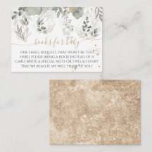 Baby in Blütengrün & Gold Baby Shower Buch