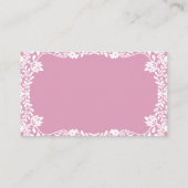 Baby in blütenrosa Babydusche Windelpreispreisverl Begleitkarte (Rückseite)