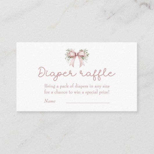 Baby in blütenrosa Babydusche Windelwindung Begleitkarte (Vorderseite)