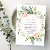 Baby in blütenrosa goldene Dusche Einladung