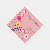 Baby in blutfarbenem Blumenpfirsichblütendusche Serviette (Ecke)