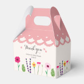 Baby in blutfarbigen Blütendusche Geschenkschachtel (Vorderseite)