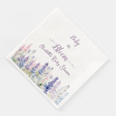 Baby in blutfarbigen Lupine Blume Kinderdusche Serviette (Ecke)