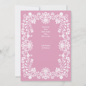 Baby in blütigem rosa staubigen mexikanischen Baby Einladung (Rückseite)