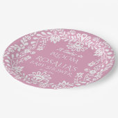 Baby in blütigem rosa staubigen mexikanischen Baby Pappteller (Schrägansicht)