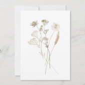 Baby in blutneutraler Wildblume Babydusche Einladung (Rückseite)