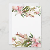 Baby in blutrosa Blütenblüte Einladung (Rückseite)