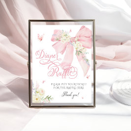 Baby in blutrosa Bow Blütenblättriger Windeln Poster