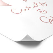 Baby in blutrosa Bow Kinderduschkarten und Geschen Poster (Ecke)