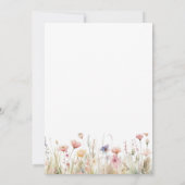 Baby in blutrosa Wildblumen Kinderdusche Einladung (Rückseite)