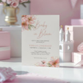 Baby in blutweich rosa Blumenspülung Einladung