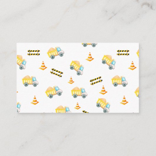 'Baby in Construction' Windelwölfe Begleitkarte (Rückseite)