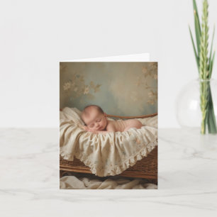 Baby in Cradle Showcard Karte