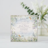 Baby in der Blütendusche Einladung (Stehend Vorderseite)