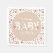 Baby in der Blütendusche Serviette (Vorderseite)