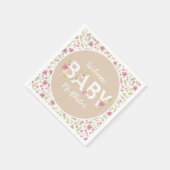 Baby in der Blütendusche Serviette (Ecke)