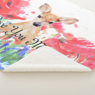 Baby in einem Feld personalisiert Sherpadecke