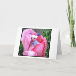 Baby in einem rosa Tulip Karte