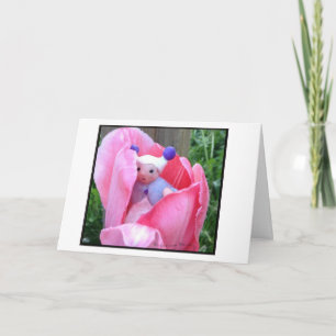 Baby in einem rosa Tulip Karte