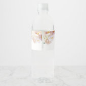 Baby in Florals Babydusche Wasserflaschenetikett (Rückseite)