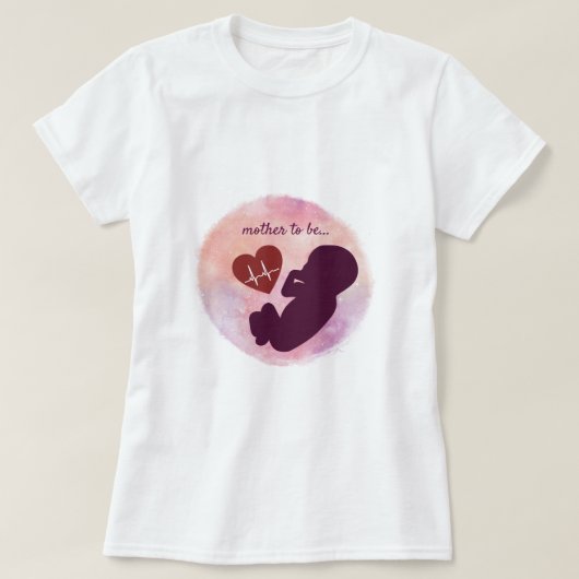 Baby in Frauenmutter zum T - Shirt (Design vorne)