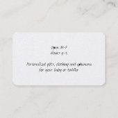 Baby in hell farbenem Quilt Visitenkarte (Rückseite)