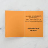 Baby in Hexenhut & Ring Toss Halloween Karte (Innenseite)