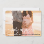 Baby in Progress-Ankündigung Ankündigung (Vorderseite)