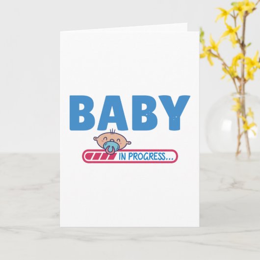 Baby in progress karte (Gelbe Blume)