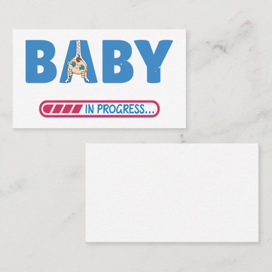 Baby in progress visitenkarte (Vorne/Hinten)