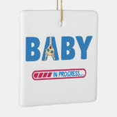 Baby in progress Visitenkarte Keramikornament (Rechts)