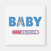 Baby in progress Visitenkarte Magnet (Vorne)