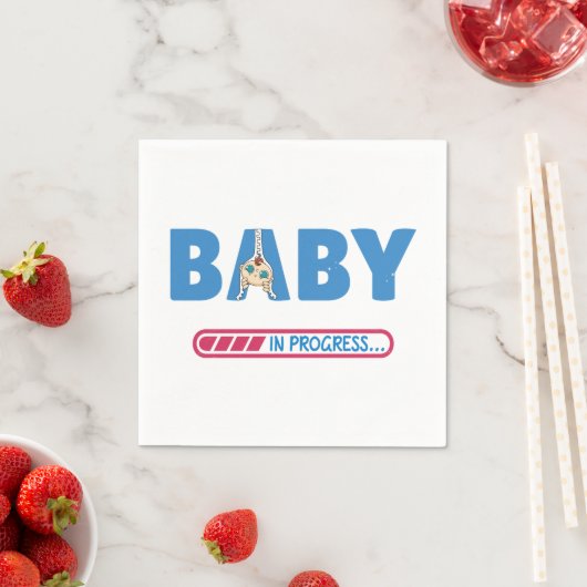 Baby in progress Visitenkarte Serviette (Beispiel)