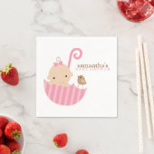 Baby in rosa Umbrella Baby Dusche Serviette (Beispiel)