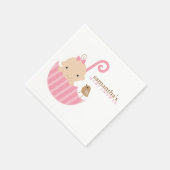 Baby in rosa Umbrella Baby Dusche Serviette (Ecke)