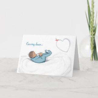 Baby-in-Warten Glückwunsch-Junge Karte