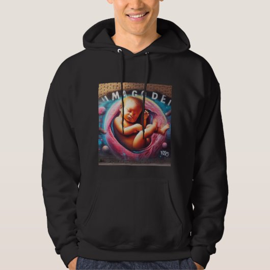 Baby in Womb, Imago Dei, Bild Gottes, Graffiti Hoodie (Vorderseite)