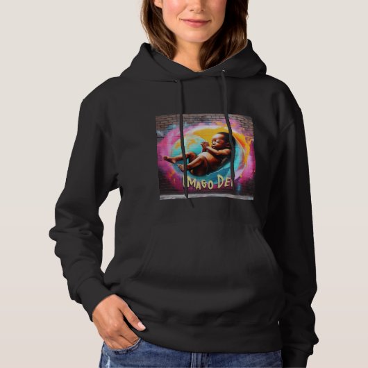 Baby in Womb, Imago Dei, Bild Gottes, Graffiti Hoodie (Vorderseite)