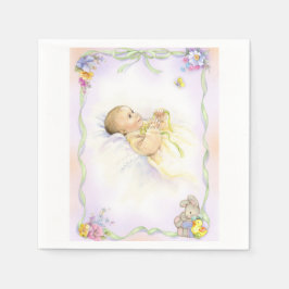 Baby infant baptism christening design serviette