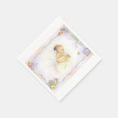 Baby infant baptism christening design serviette (Ecke)