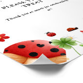 Baby Insect Lady Mädchen Babydusche Gefälligkeitsz Poster (Ecke)