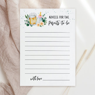 Baby Is Brewing Advice for parents to be Card Pink Einladung