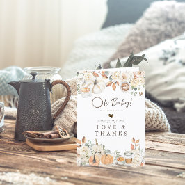 Baby is Brewing | Autumn Coffee Baby Shower Dankeskarte