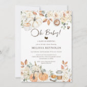 Baby is Brewing | Autumn Coffee Baby Shower Einladung (Vorderseite)