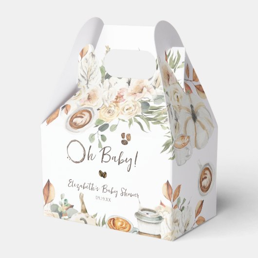 Baby is Brewing | Autumn Coffee Baby Shower Geschenkschachtel (Vorderseite)